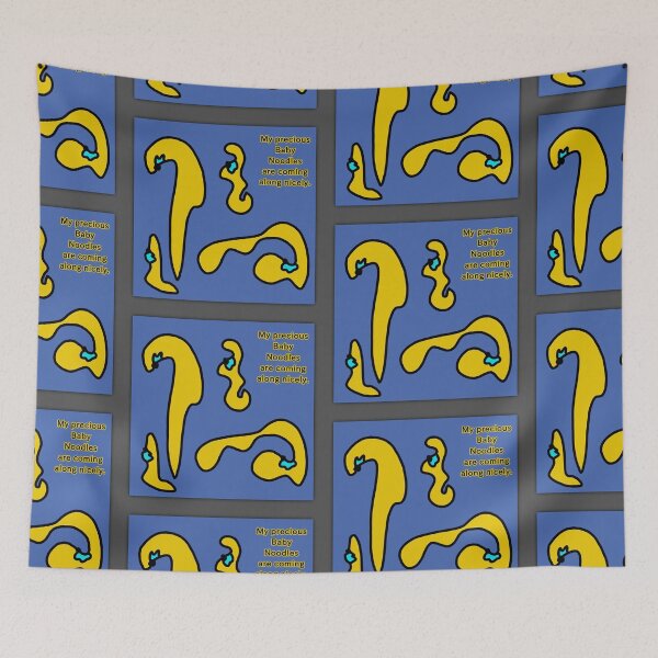 Item preview, Precious Baby Noodles - Sky Blue Background designed and sold by Squeenal461.
