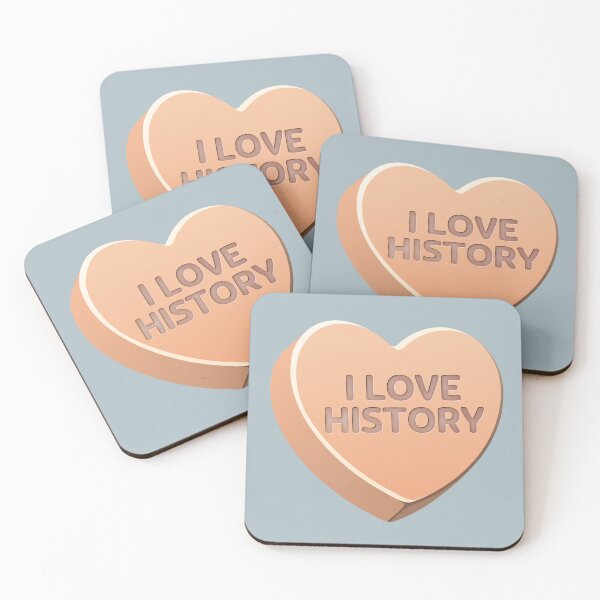 Item preview, I Love History Orange Candy Heart designed and sold by TheQuietDesign.