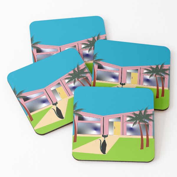 Item preview, Kitty Sitting outside a Butterfly MCM Palm Springs Home designed and sold by LisWilliams.
