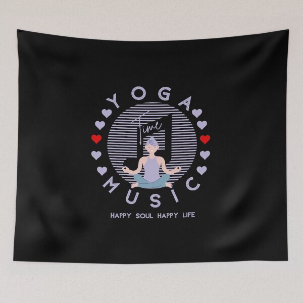 Item preview, Yoga time quote,Yoga Time and Music,Happy Soul Happy life designed and sold by behappysiempre.