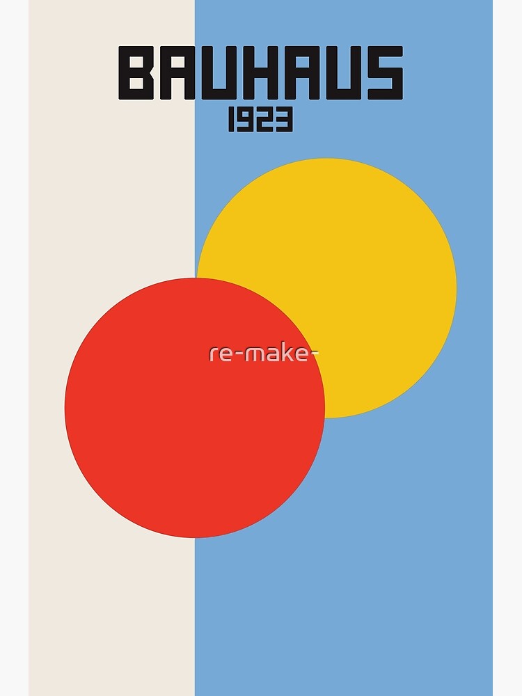 Bauhaus Exhibition, Bauhaus Wall Art double circle light blue, Bauhaus  Exhibition Print, Bauhaus inspired poster Poster by re-make