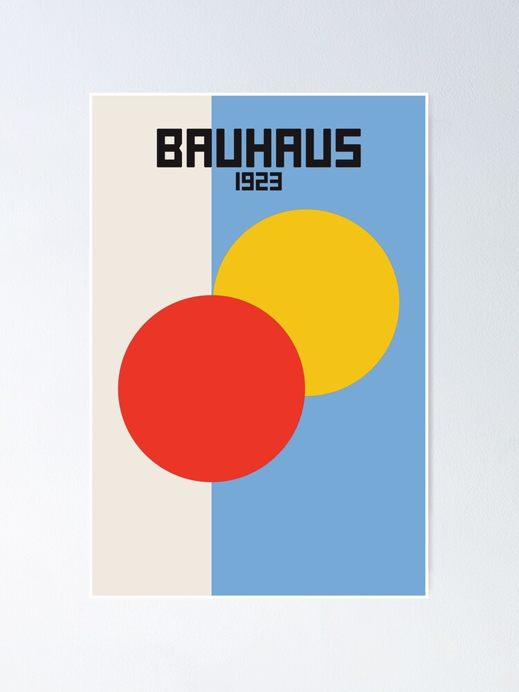 Bauhaus Collection wall art - 'Bauhaus exhibition poster (white, yellow,  blue, red)