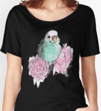 Budgie + Peony Women's Relaxed Fit T-Shirt