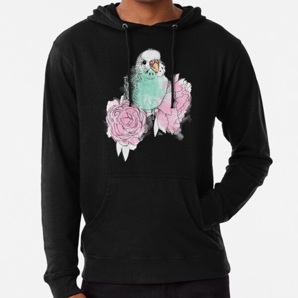 Budgie + Peony Leichter Hoodie