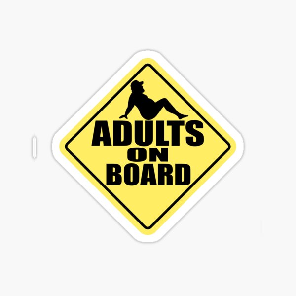 Fat Guy Adult On Board Sticker Funny Sticker By Nebula1212 Redbubble