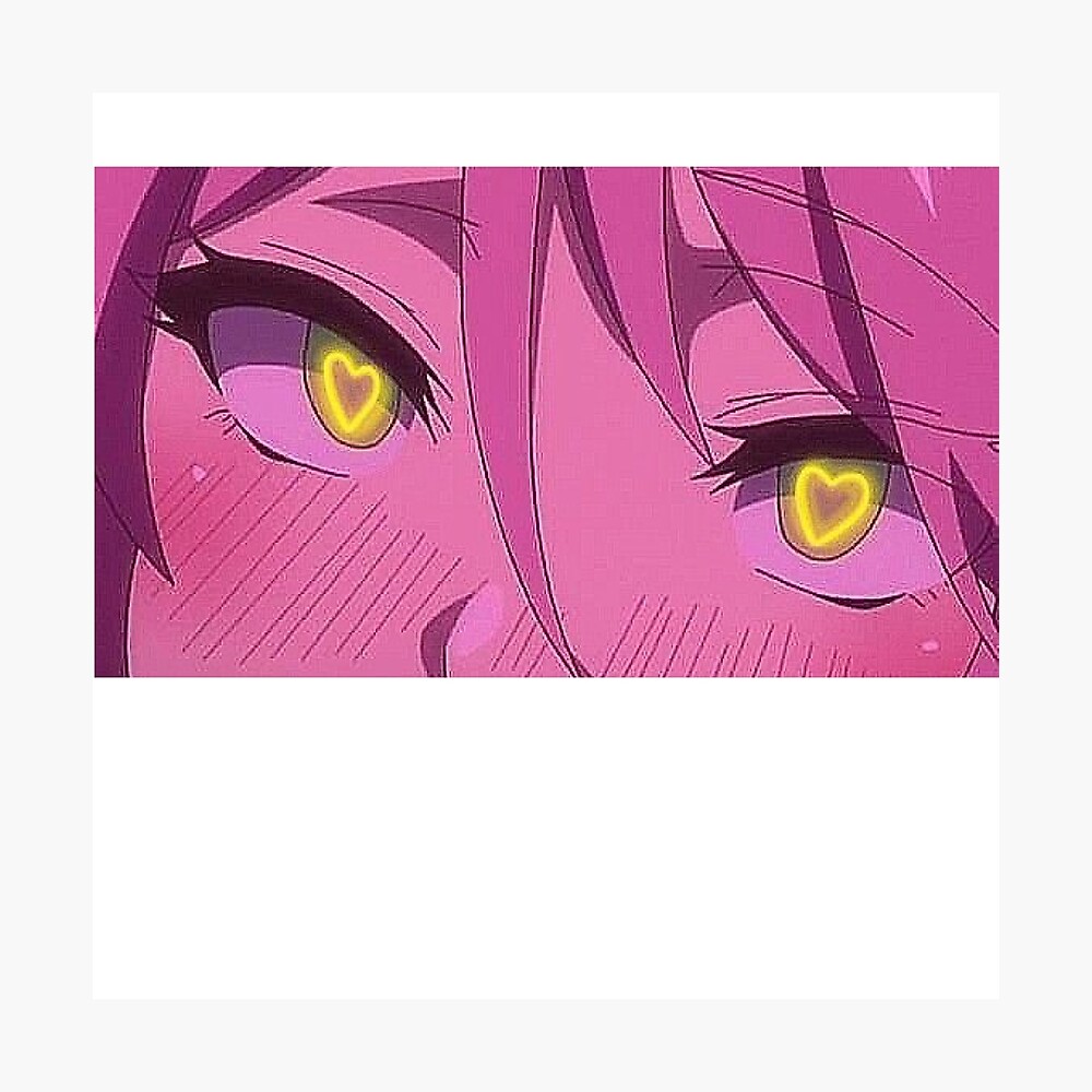 Face anime heart eyes pink