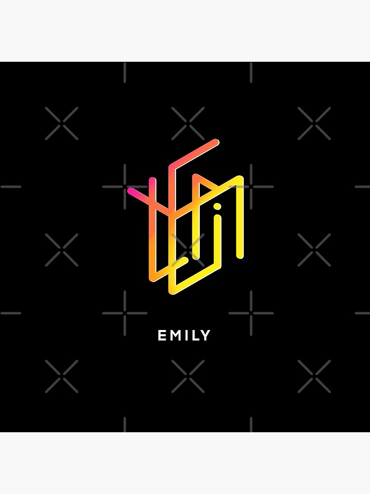 "Emily Monogram Logo" Art Print for Sale by artbyjadmercph | Redbubble