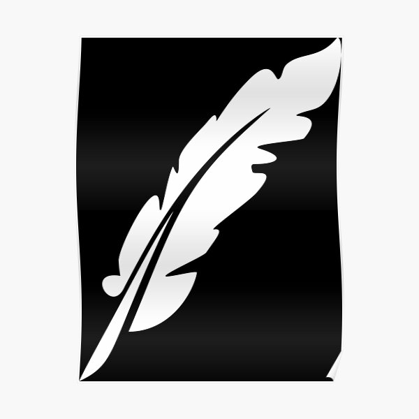 “Feather. Quill.” Poster for Sale by etraveler | Redbubble