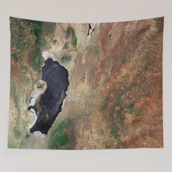 Item preview, Lake Natron, Tanzania from space designed and sold by Raureif.