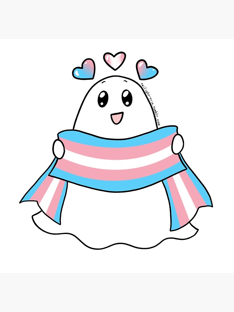 Trans Ghost Poster For Sale By Twilight Trix Redbubble