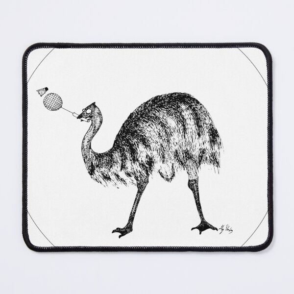 Item preview, Emu playing badminton designed and sold by AlyStabz.