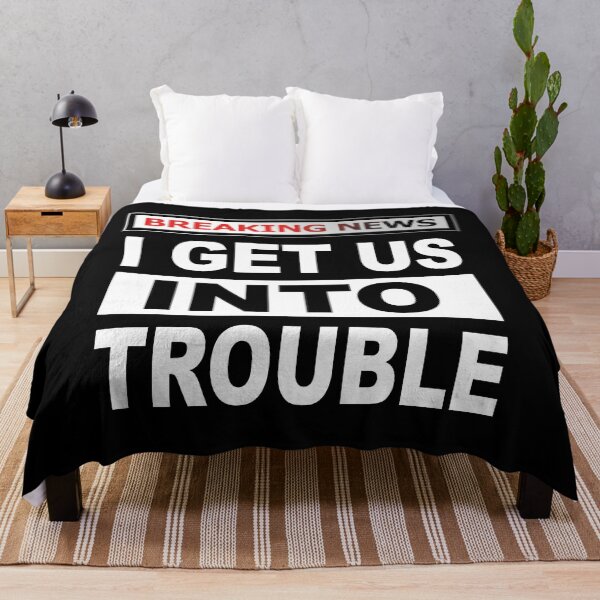 Item preview, I Get Us Into Trouble, Funny Matching Sibling Best Friend  designed and sold by SaliDesigner.
