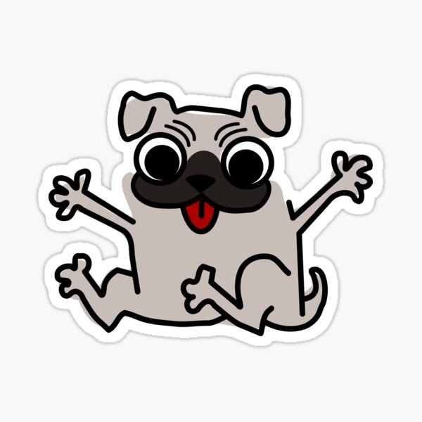 Artikel-Vorschau von Glückliche Pug-Hundewelpen-Liebes-Tiertiere, designt und verkauft von roarr.