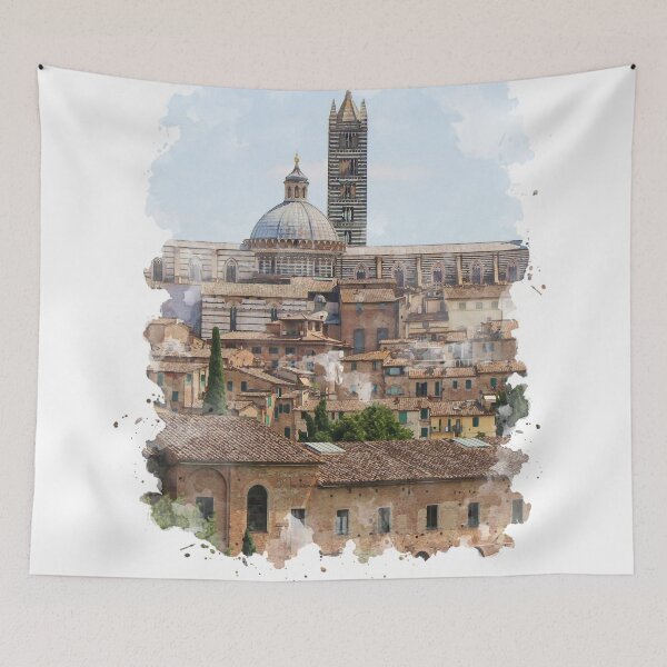 Item preview, Siena Italy Watercolor Art designed and sold by Blok45.