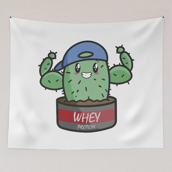 Item preview, Cute Muscle Cactus In Whey Protein - Bodybuilding, Strongman, Powerlifting, Weightlifting, Fitness designed and sold by BarbellProject.