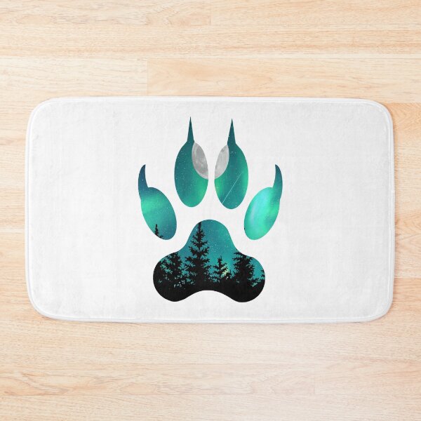 Item preview, Mountains Wolf paws sticker, landscape art designed and sold by Dailyanimal.