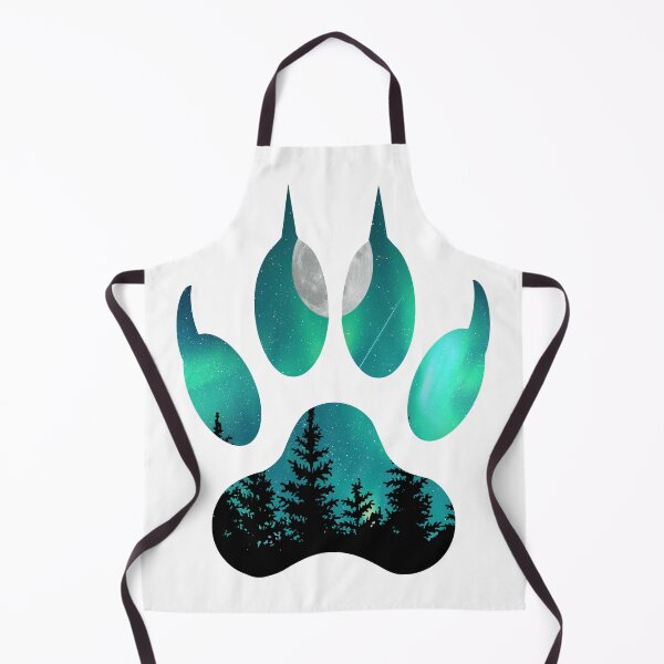 Item preview, Mountains Wolf paws sticker, landscape art designed and sold by Dailyanimal.
