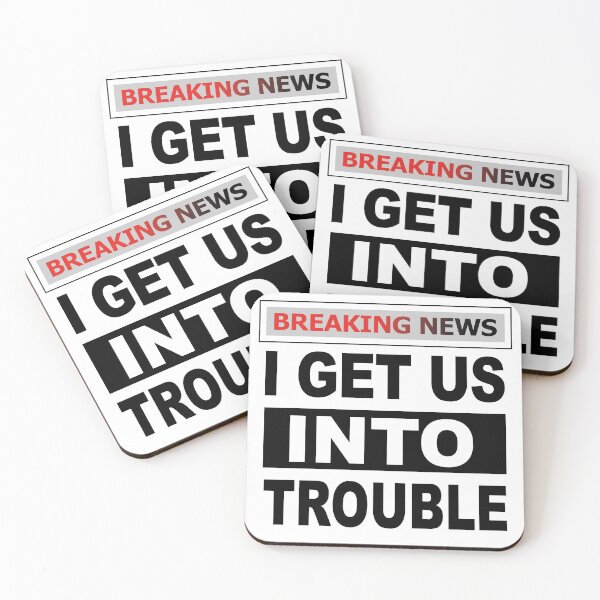 Item preview, I Get Us Into Trouble, Funny Matching Sibling Best Friend  designed and sold by SaliDesigner.