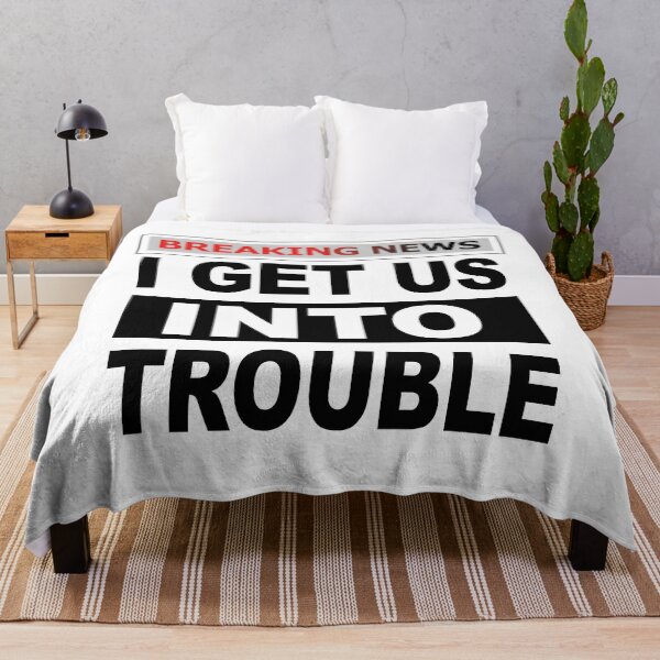 Item preview, I Get Us Into Trouble, Funny Matching Sibling Best Friend  designed and sold by SaliDesigner.