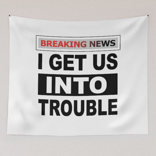 Item preview, I Get Us Into Trouble, Funny Matching Sibling Best Friend  designed and sold by SaliDesigner.