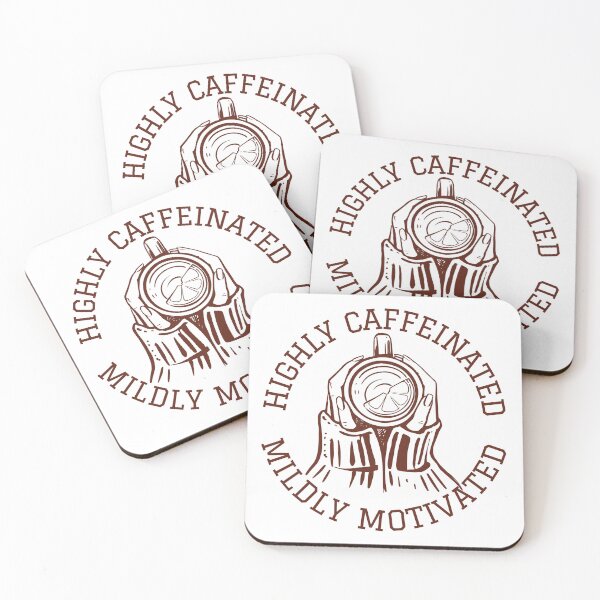 Item preview, Highly Caffeinated & Mildly Motivated | Funny Gift for Coffee Drinker | Tea Drinker designed and sold by MiaDelelai.