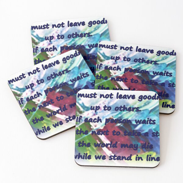 Item preview, we must not leave goodnes up to others if each person waits, incriptions, interesting text, writing letters designed and sold by NessArtByEwa.