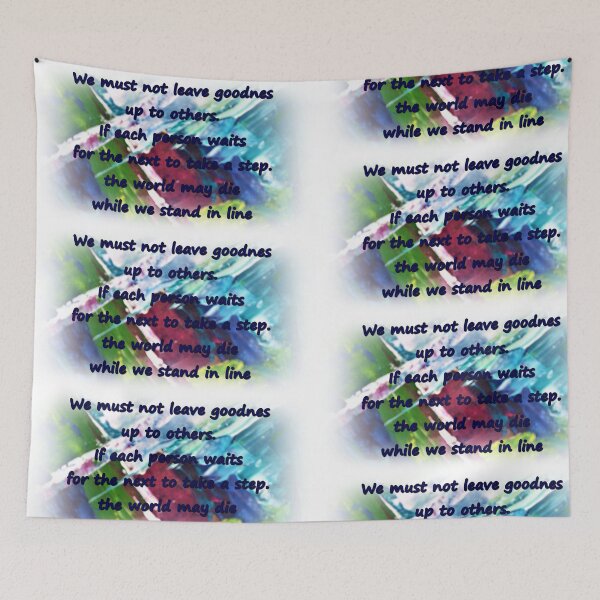 Item preview, we must not leave goodnes up to others if each person waits, incriptions, interesting text, writing letters designed and sold by NessArtByEwa.
