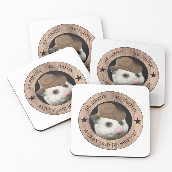 Item preview, rootin tootin possum cowboy designed and sold by BattleGoat.