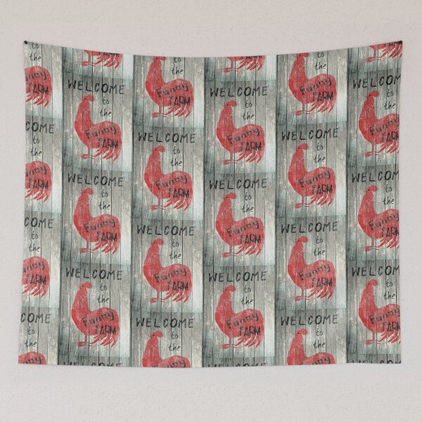 Item preview, Rooster Welcome to the Funny Farm Rustic Kitchen Art Country Farmhouse Bistro Decor A068 designed and sold by byNicol.