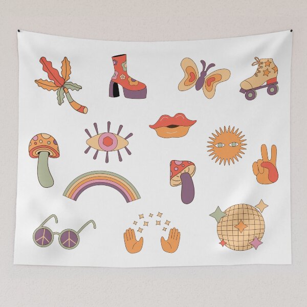 Item preview, Hippie Elements in 60s-80s style designed and sold by DianaYuss.