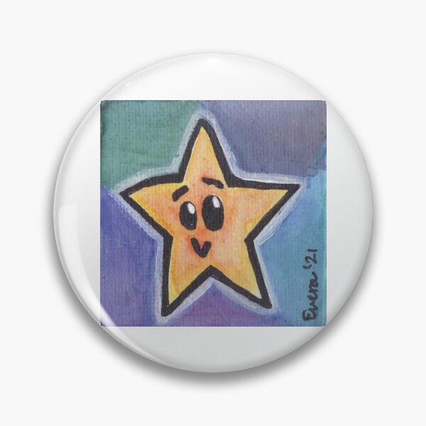 Item preview, Glowing Yellow Star Critter on Green, Purple, and Blue Background designed and sold by everalovelace.