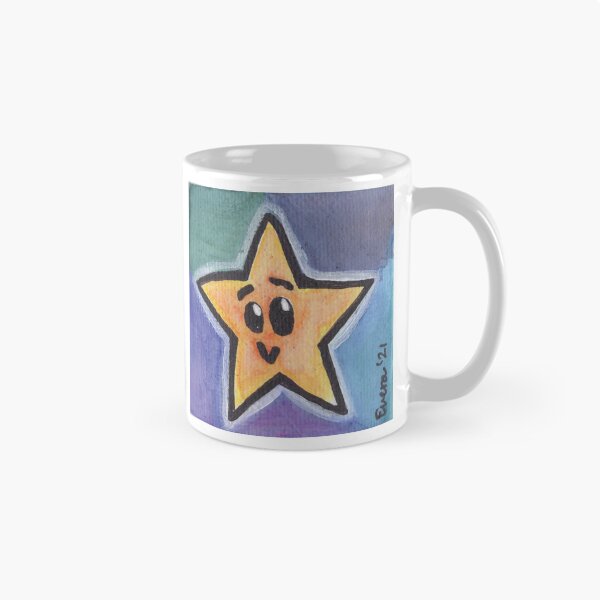 Item preview, Glowing Yellow Star Critter on Green, Purple, and Blue Background designed and sold by everalovelace.