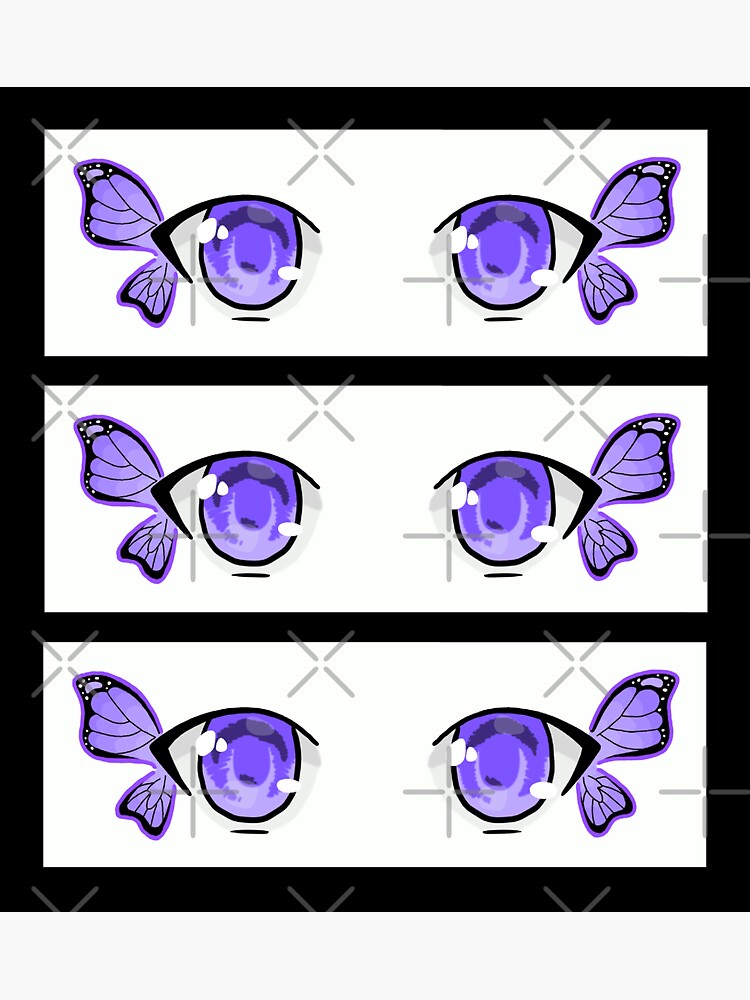 Pegatina «Pretty Purple Butterfly Anime Eyes - Patrón» de maluminous97 ...