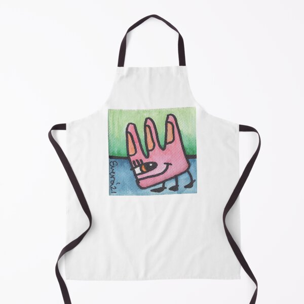 Item preview, Pink and Orange Three-Eared Critter with Green and Blue Background designed and sold by everalovelace.