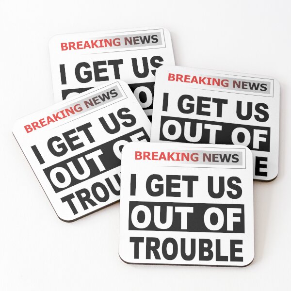 Item preview, I Get Us Out Of Trouble, Funny Matching Sibling Best Friend  designed and sold by SaliDesigner.