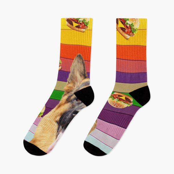 Item preview, German shepherd and burgers, German shepherd collage art designed and sold by avit1.
