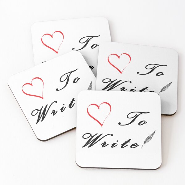 Item preview, Love to Write with black text - for Writers designed and sold by Mindful-Designs.