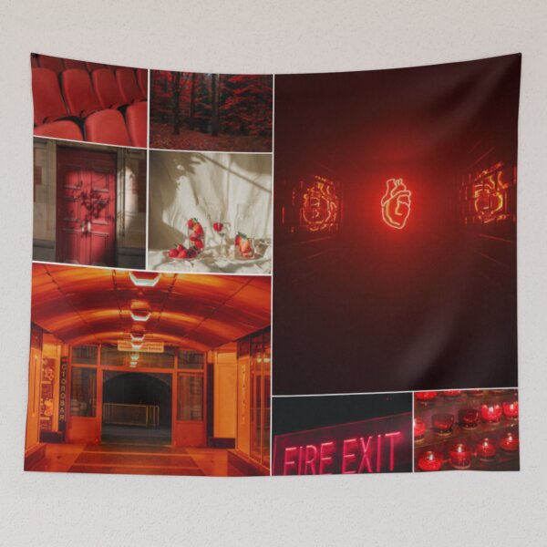 Item preview, Red and Black Aesthetic Collage designed and sold by Mushroom-Gorge.