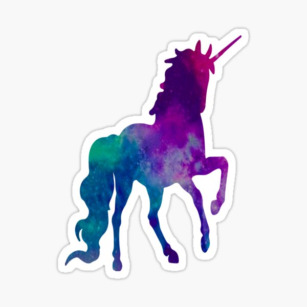 Rearing Unicorn Pastel Blended Stripes, RBSSG Sticker
