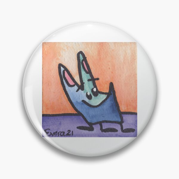 Item preview, Blue and Green Smiley Critter on Orange and Purple Background designed and sold by everalovelace.