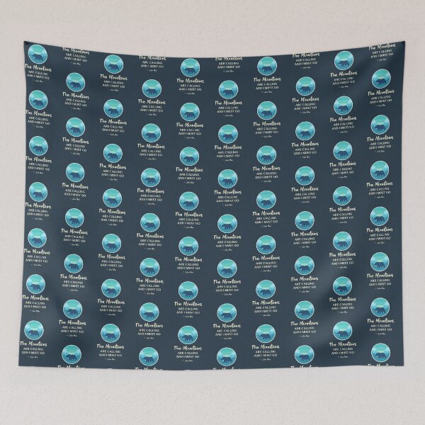 Item preview, Mountain Quote on Midnight Blue, John Muir The Mountains are Calling and I Must Go designed and sold by IceCreamMuseum.