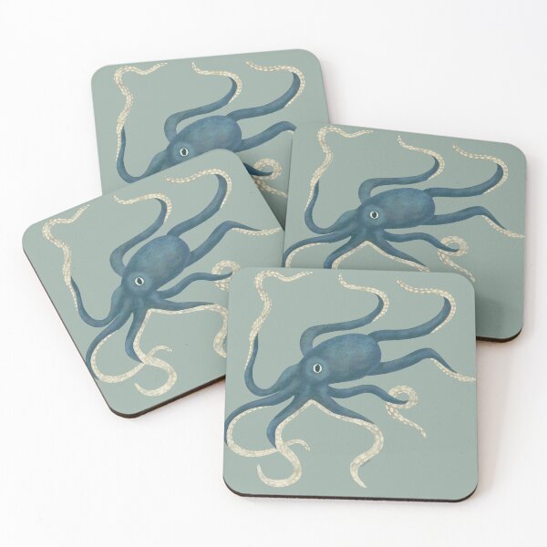 Item preview, Diseño de arte de pulpo azul designed and sold by PauwieArtStudio.