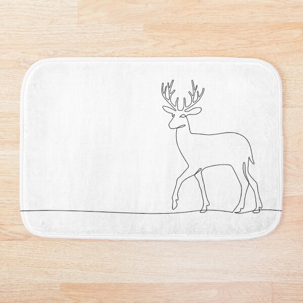 Item preview, Deer one line drawing designed and sold by ProfiTrollka.