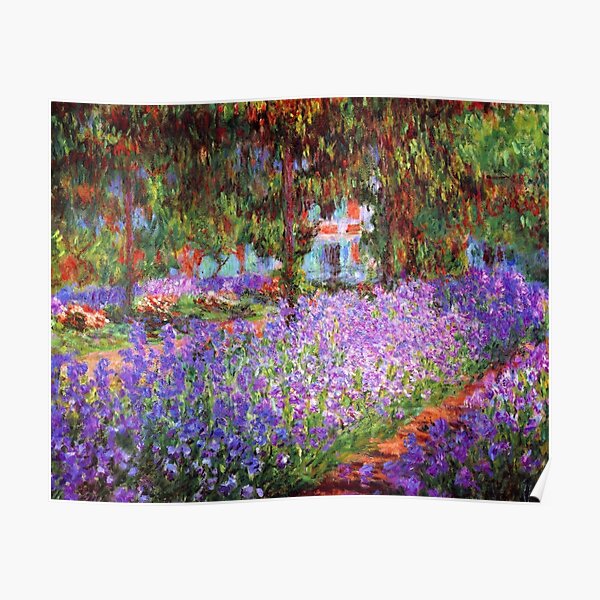 “The Artist’s Garden at Giverny by Monet” Poster for Sale by