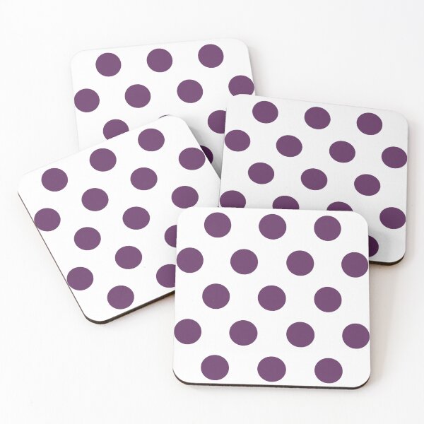Item preview, Large AUBERGINE PURPLE and WHITE POLKA DOTS  designed and sold by RachelMacht.