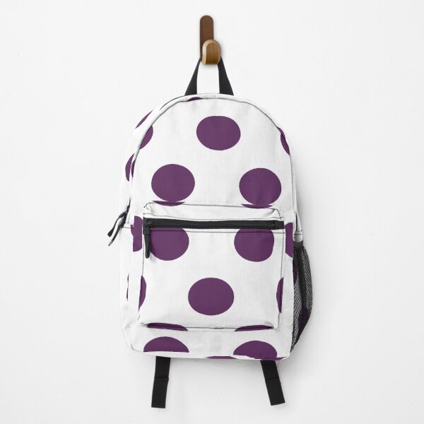Item preview, Large AUBERGINE PURPLE and WHITE POLKA DOTS designed and sold by RachelMacht.