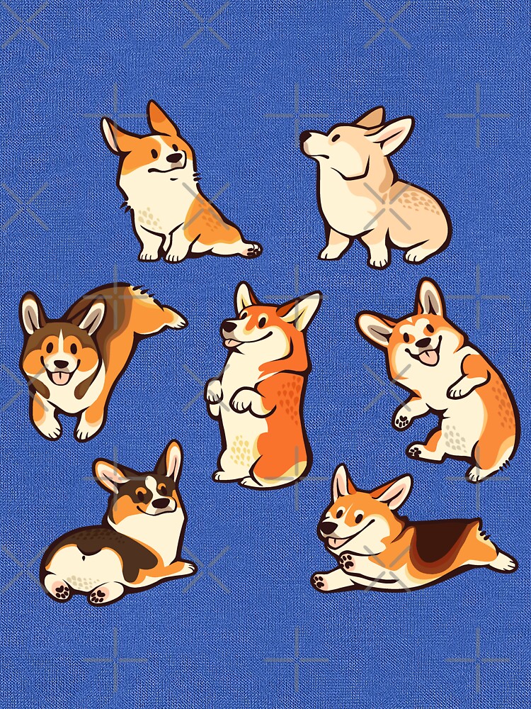 Jolly corgis in green by Colordrilos