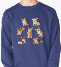 Jolly corgis in blue Pullover