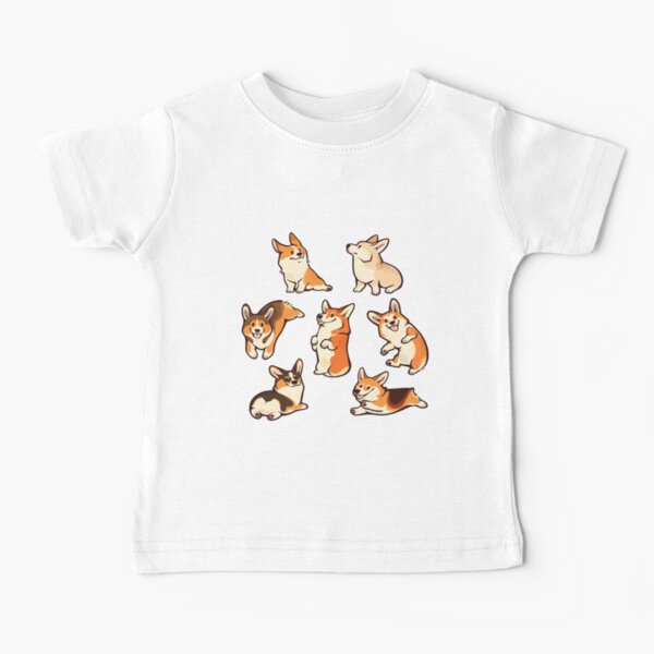 Jolly corgis in blue Baby T-Shirt