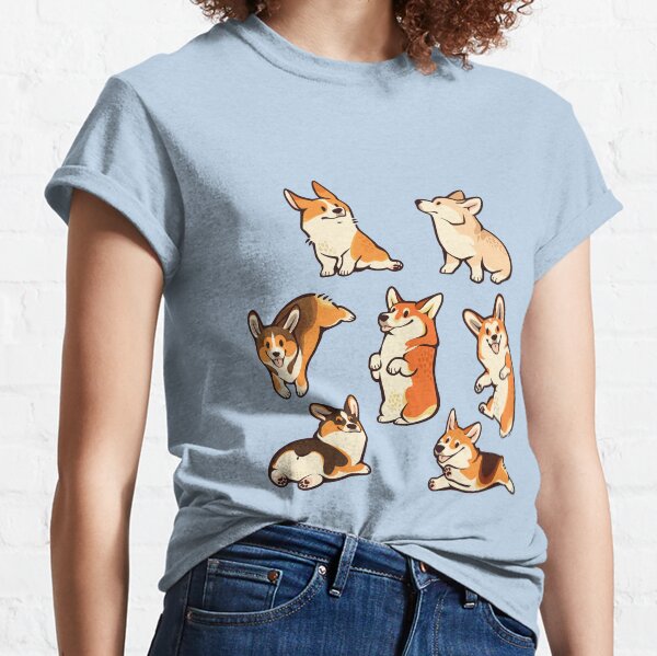 Item preview, Jolly corgis in blue designed and sold by Colordrilos.